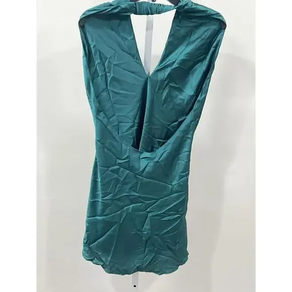 Show Me Your Mumu Jasmine Halter Mini Dress in Emerald Luxe - Picture 5 of 8